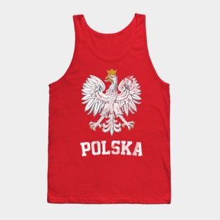 Polska Eagle - Faded Style Vintage Look Design Tank Top